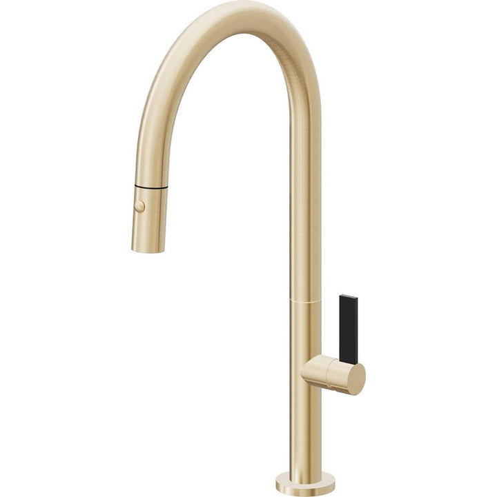 California Faucets Pull-Down Kitchen Faucet with Button Sprayer