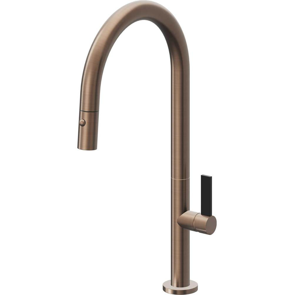 California Faucets Pull-Down Kitchen Faucet with Button Sprayer