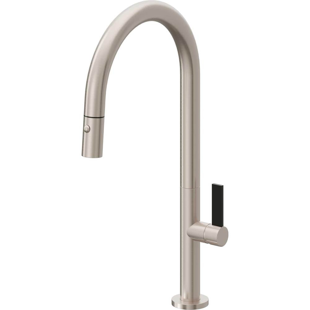 California Faucets Pull-Down Kitchen Faucet with Button Sprayer
