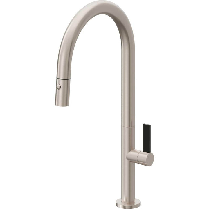 California Faucets Pull-Down Kitchen Faucet with Button Sprayer