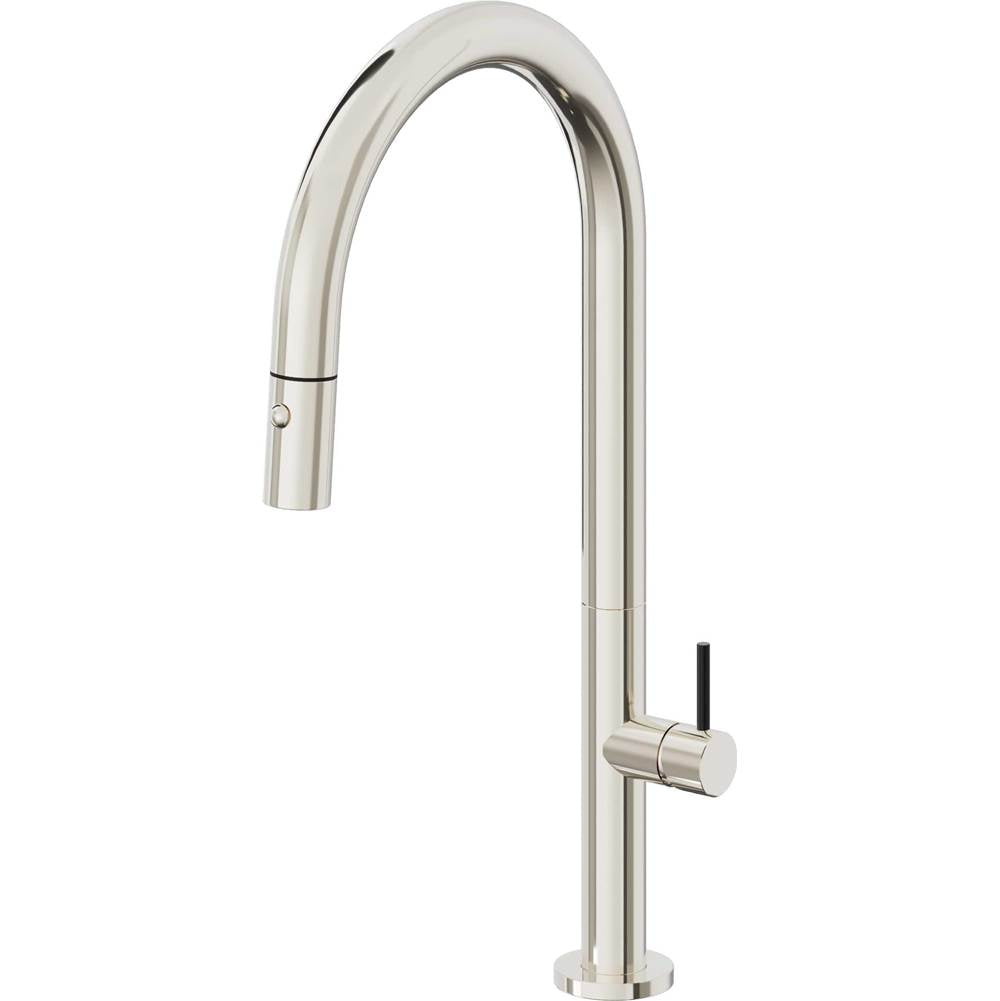 California Faucets Pull-Down Kitchen Faucet with Button Sprayer