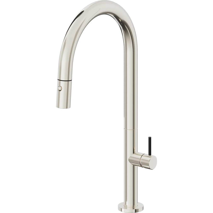 California Faucets Pull-Down Kitchen Faucet with Button Sprayer