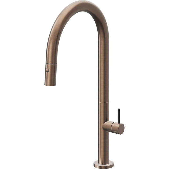 California Faucets Pull-Down Kitchen Faucet with Button Sprayer