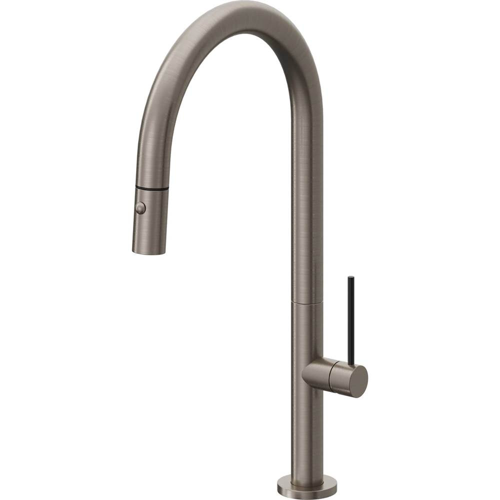 California Faucets Pull-Down Kitchen Faucet with Button Sprayer