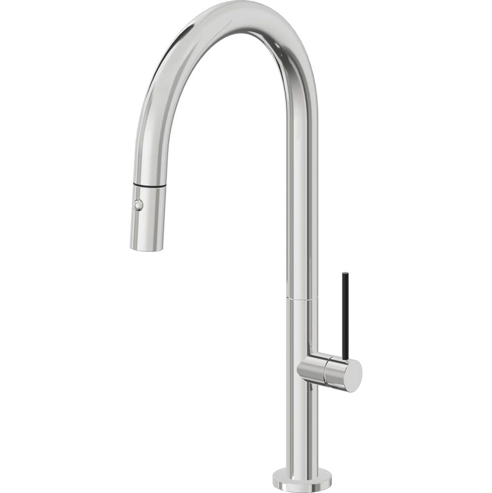 California Faucets Pull-Down Kitchen Faucet with Button Sprayer