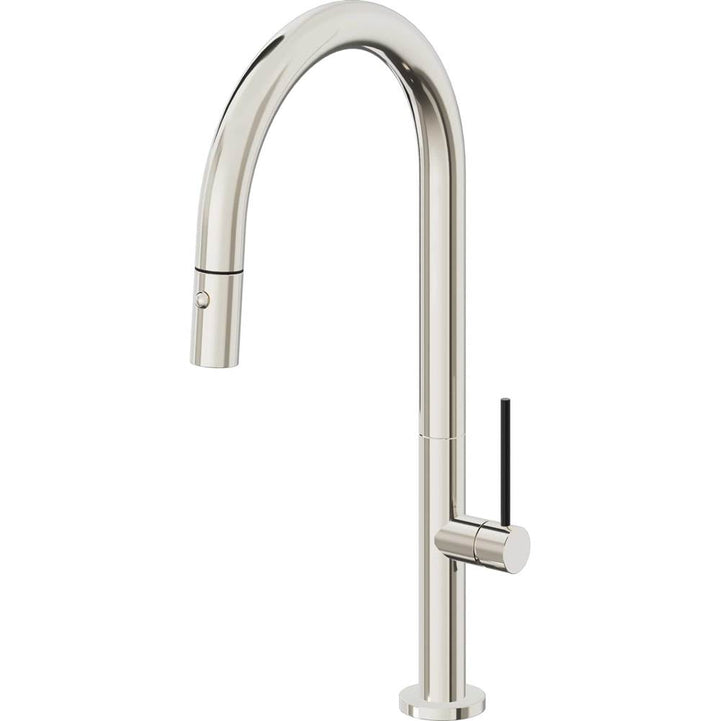 California Faucets Pull-Down Kitchen Faucet with Button Sprayer