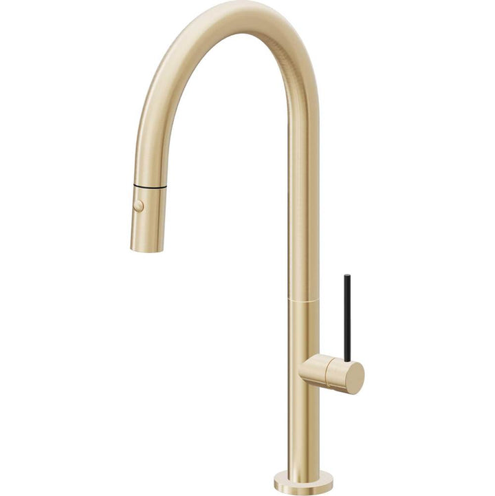 California Faucets Pull-Down Kitchen Faucet with Button Sprayer