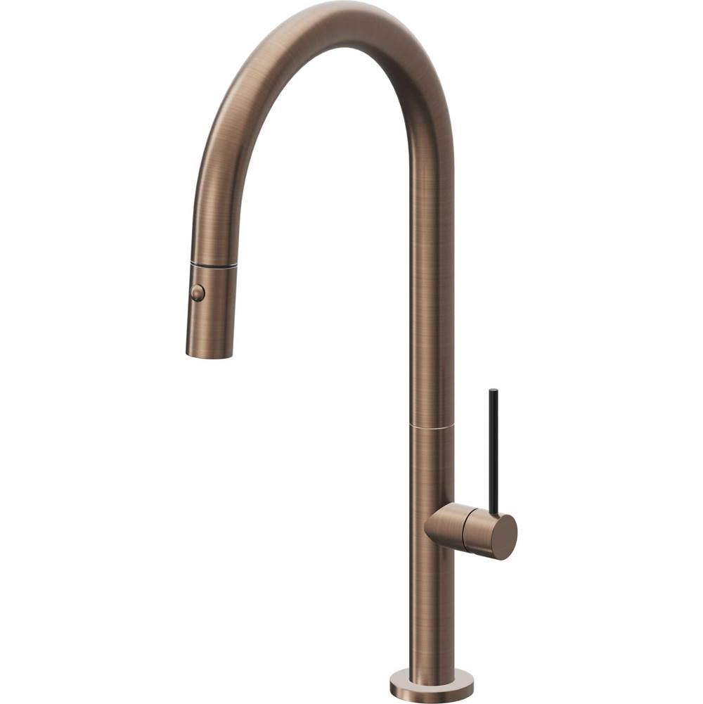 California Faucets Pull-Down Kitchen Faucet with Button Sprayer