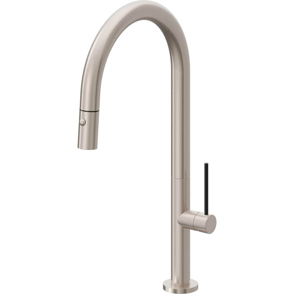 California Faucets Pull-Down Kitchen Faucet with Button Sprayer