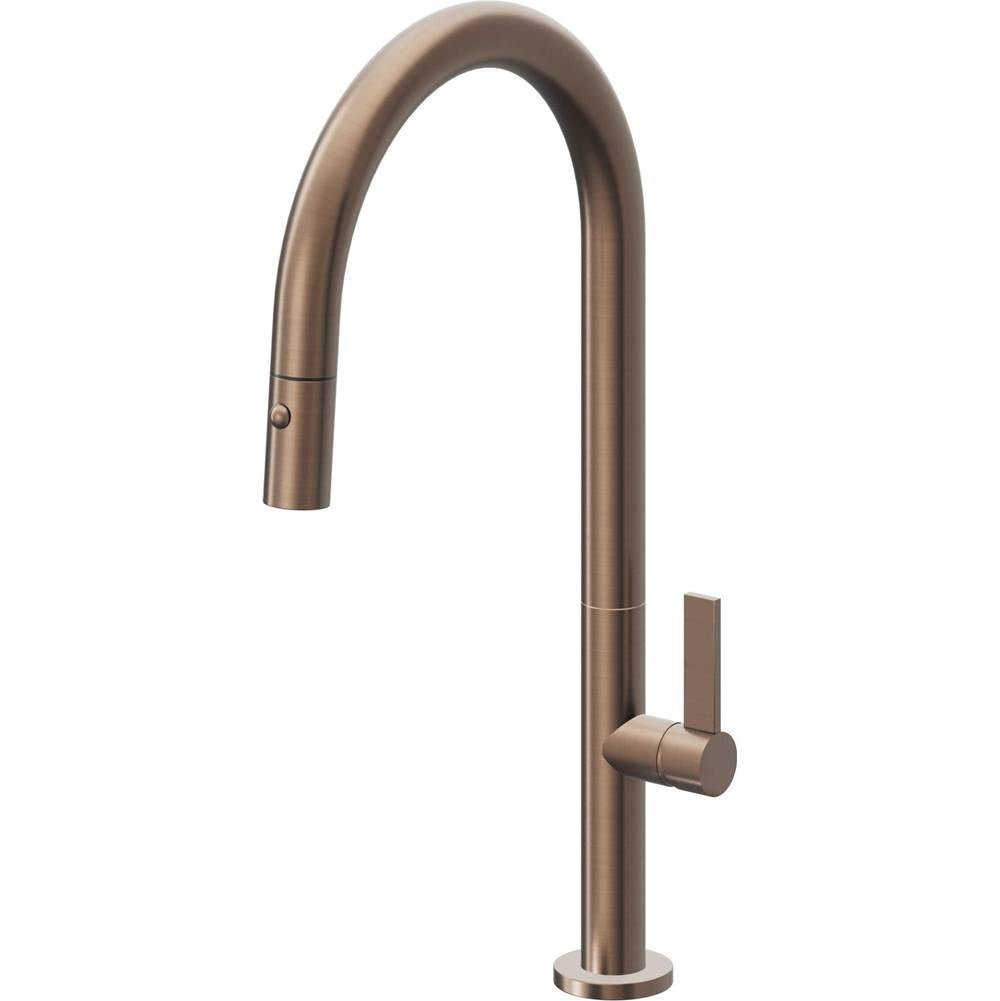 California Faucets Pull-Down Kitchen Faucet with Button Sprayer