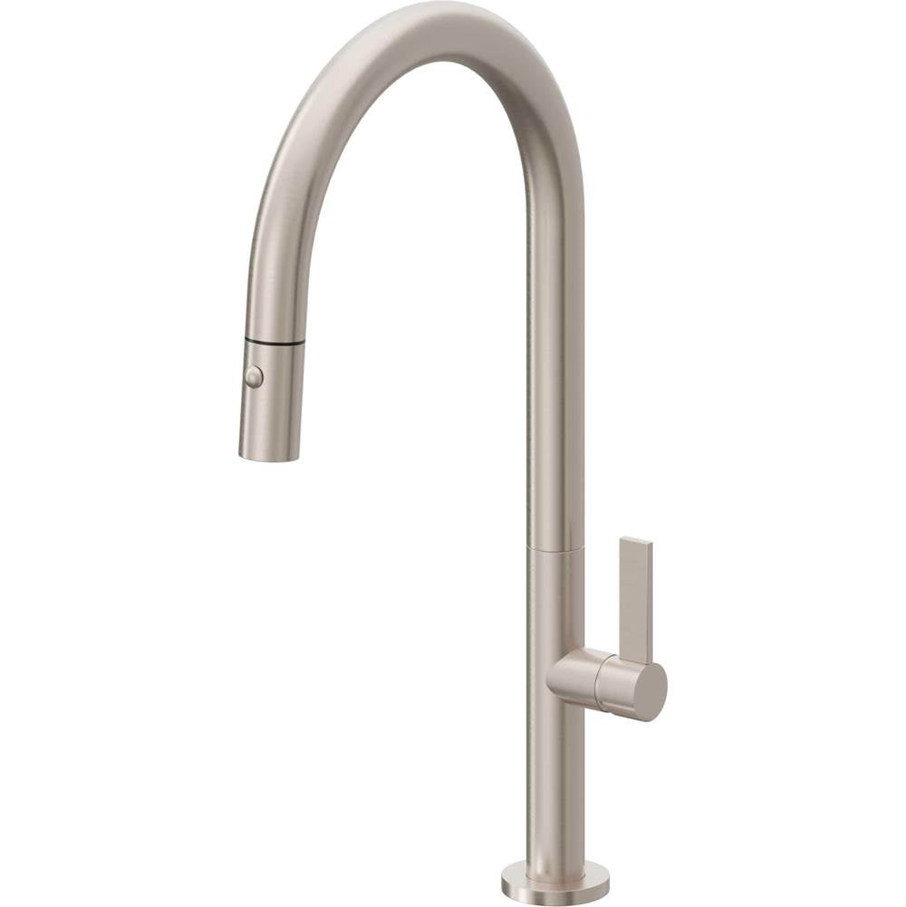 California Faucets Pull-Down Kitchen Faucet with Button Sprayer