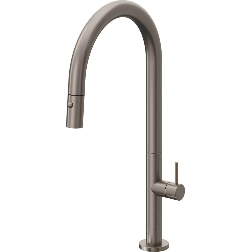 California Faucets Pull-Down Kitchen Faucet with Button Sprayer