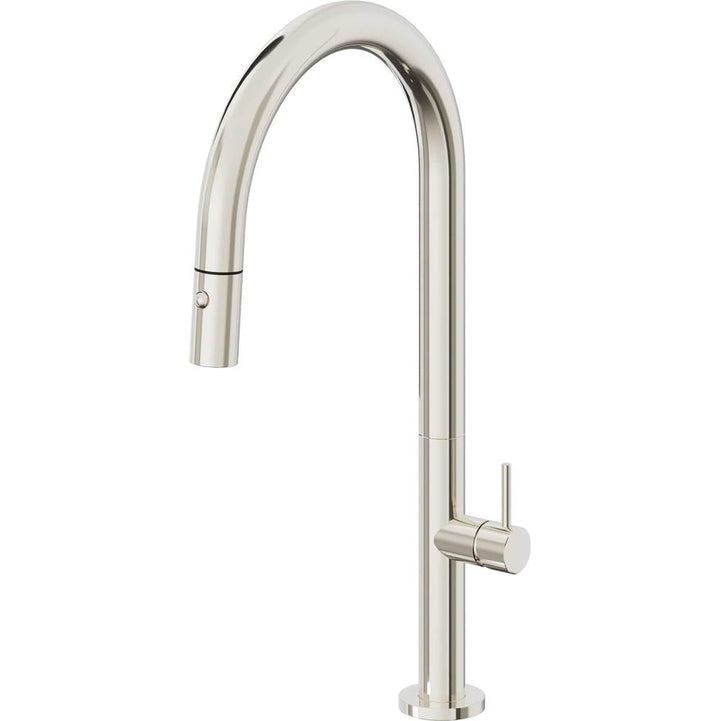 California Faucets Pull-Down Kitchen Faucet with Button Sprayer