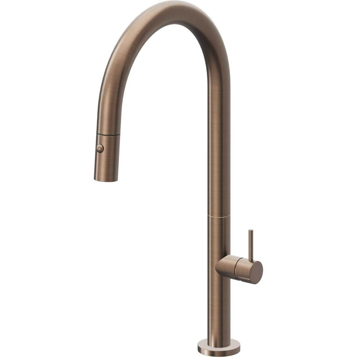 California Faucets Pull-Down Kitchen Faucet with Button Sprayer