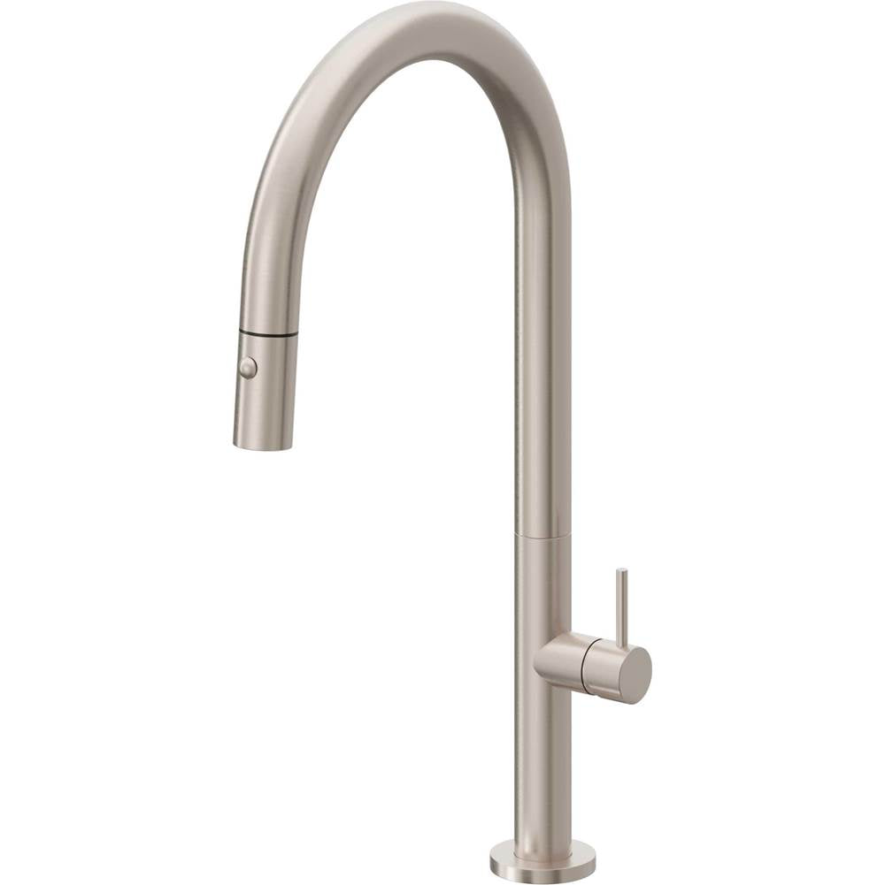 California Faucets Pull-Down Kitchen Faucet with Button Sprayer