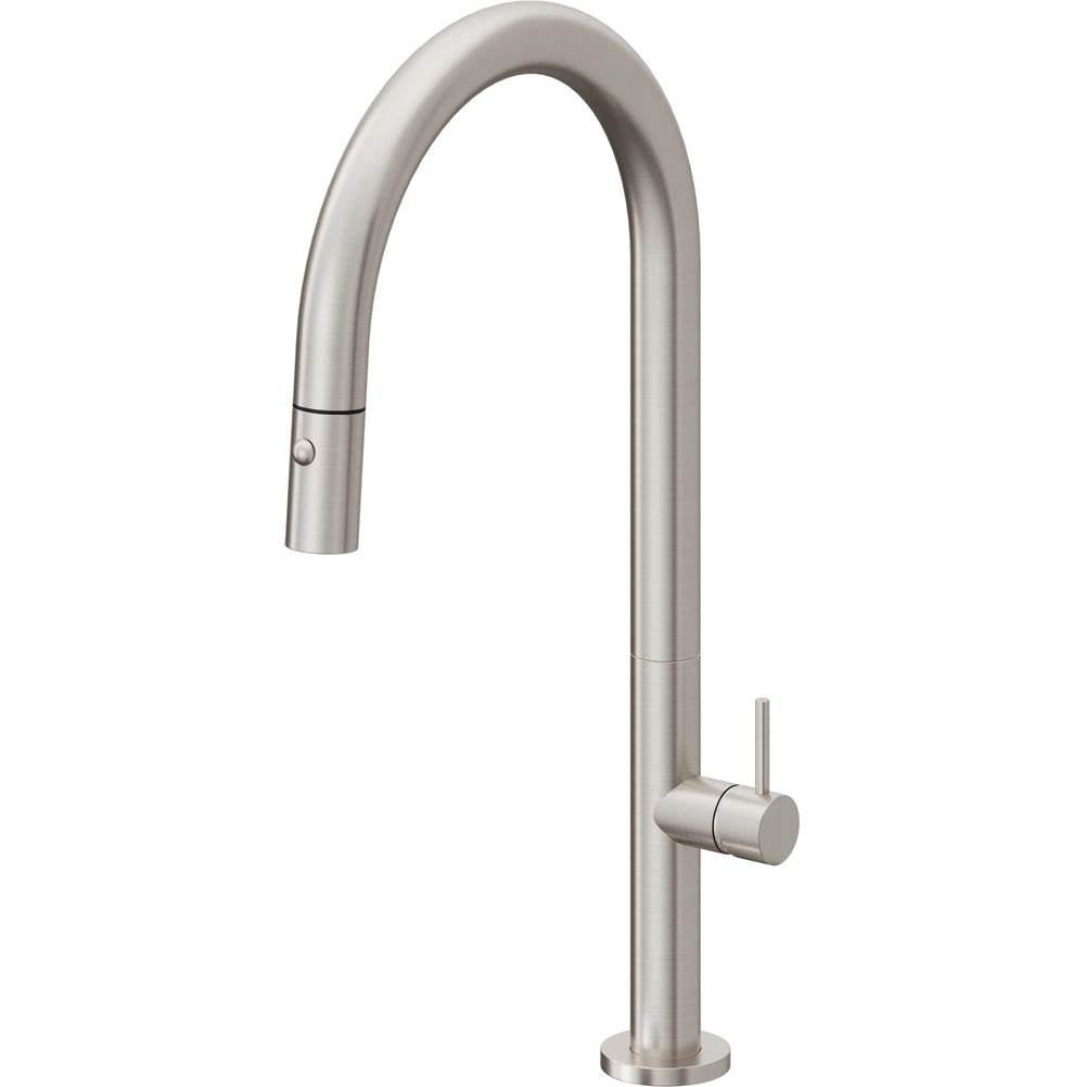 California Faucets Pull-Down Kitchen Faucet with Button Sprayer