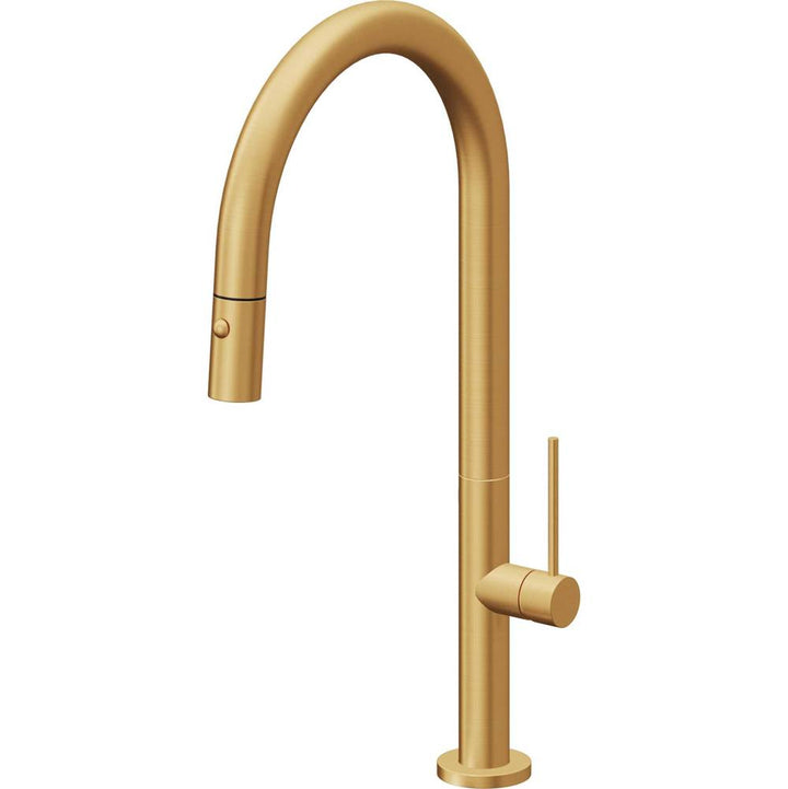 California Faucets Pull-Down Kitchen Faucet with Button Sprayer
