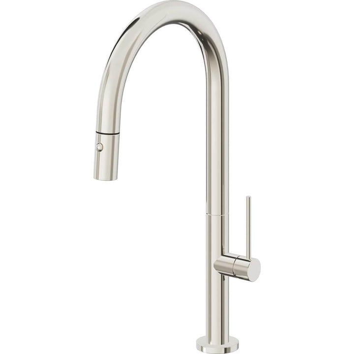 California Faucets Pull-Down Kitchen Faucet with Button Sprayer