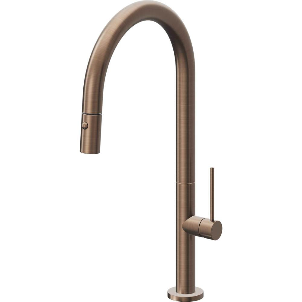 California Faucets Pull-Down Kitchen Faucet with Button Sprayer