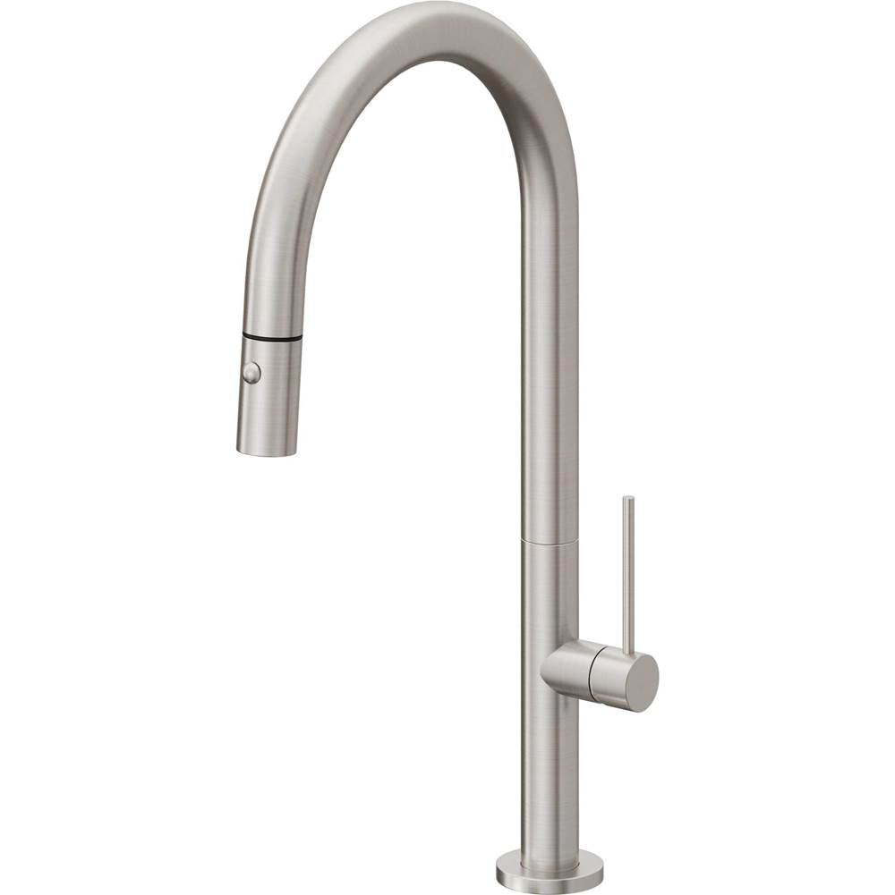 California Faucets Pull-Down Kitchen Faucet with Button Sprayer