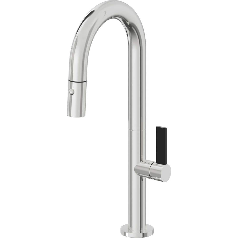 California Faucets Pull-Down Prep/Bar Faucet with Button Sprayer