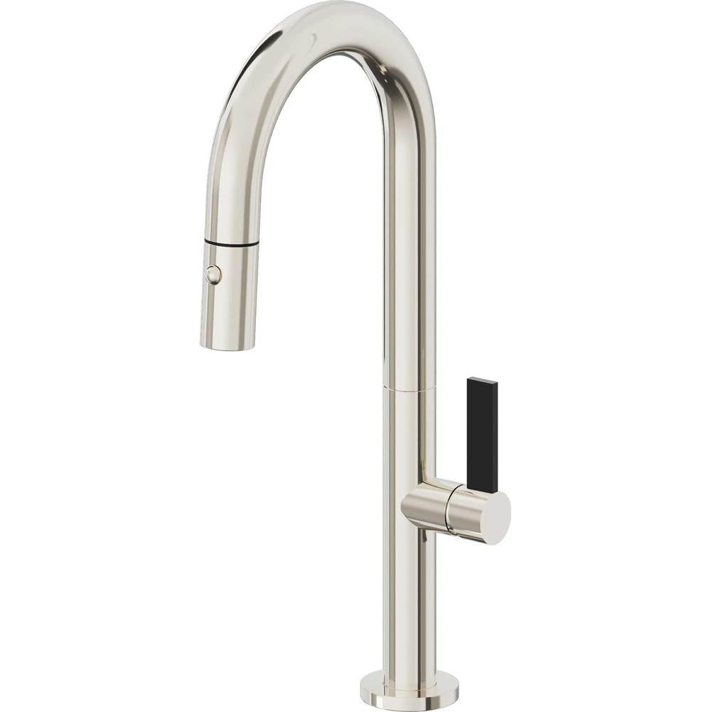 California Faucets Pull-Down Prep/Bar Faucet with Button Sprayer