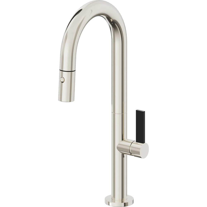 California Faucets Pull-Down Prep/Bar Faucet with Button Sprayer