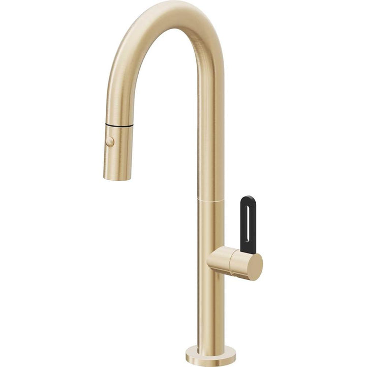California Faucets Pull-Down Prep/Bar Faucet with Button Sprayer