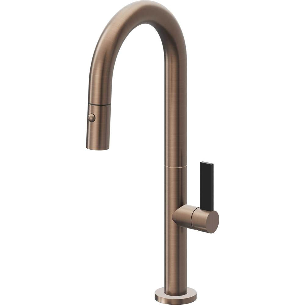 California Faucets Pull-Down Prep/Bar Faucet with Button Sprayer