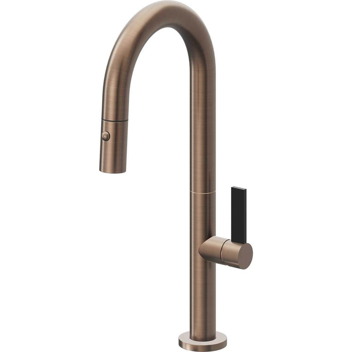 California Faucets Pull-Down Prep/Bar Faucet with Button Sprayer
