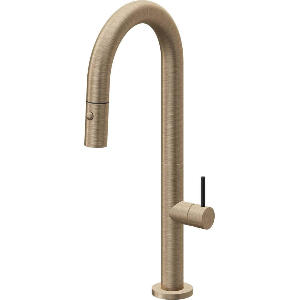 California Faucets Pull-Down Prep/Bar Faucet with Button Sprayer
