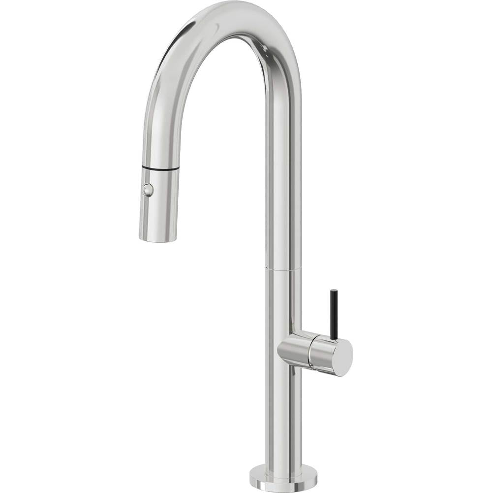 California Faucets Pull-Down Prep/Bar Faucet with Button Sprayer