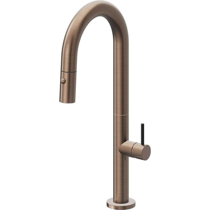 California Faucets Pull-Down Prep/Bar Faucet with Button Sprayer