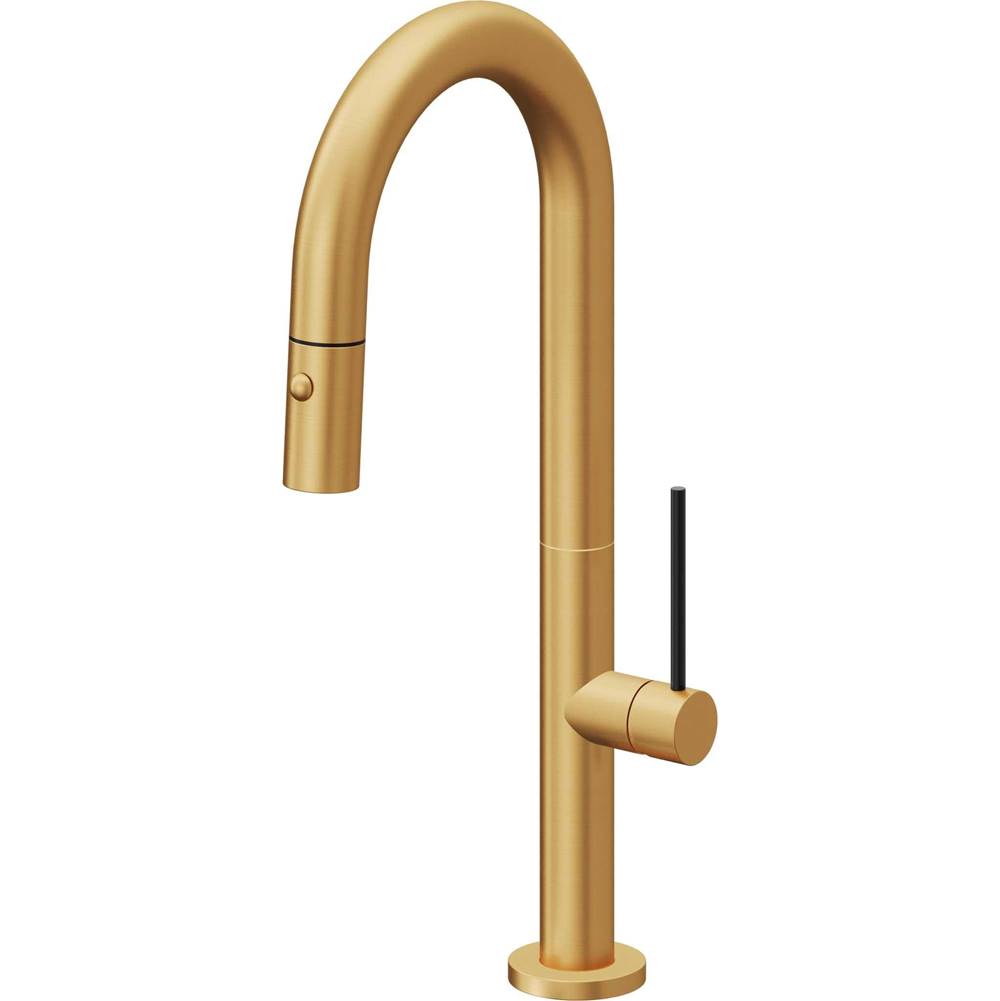 California Faucets Pull-Down Prep/Bar Faucet with Button Sprayer
