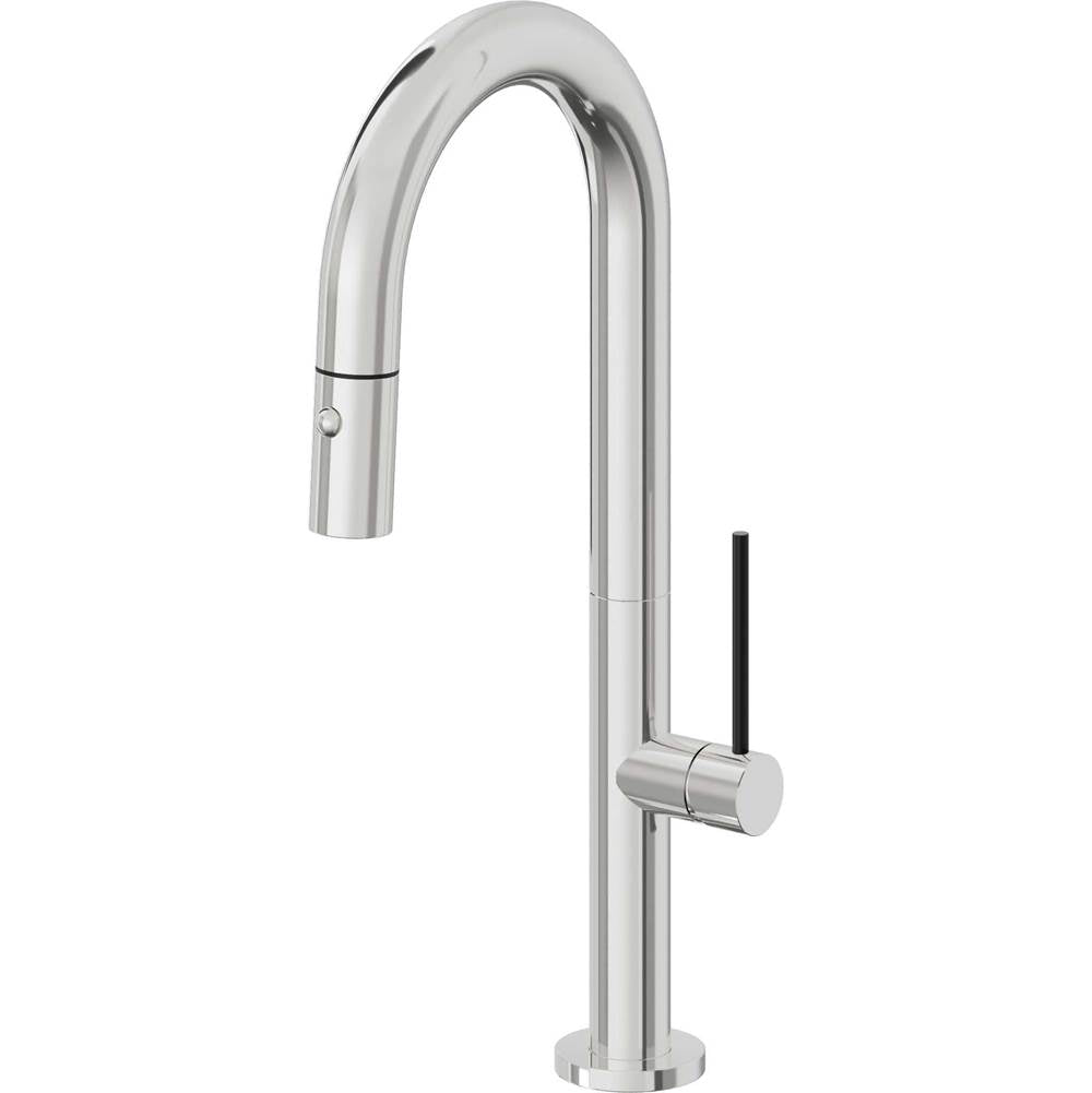California Faucets Pull-Down Prep/Bar Faucet with Button Sprayer