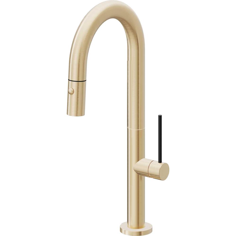 California Faucets Pull-Down Prep/Bar Faucet with Button Sprayer