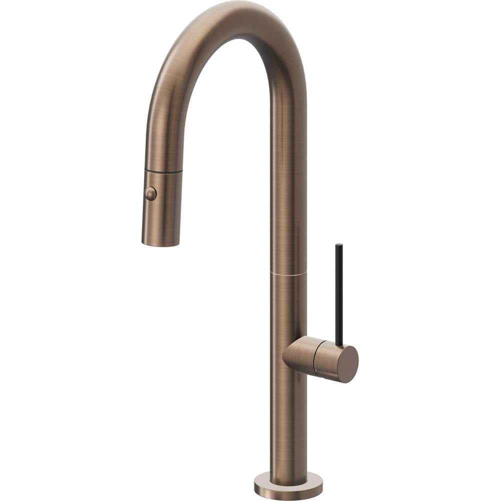 California Faucets Pull-Down Prep/Bar Faucet with Button Sprayer