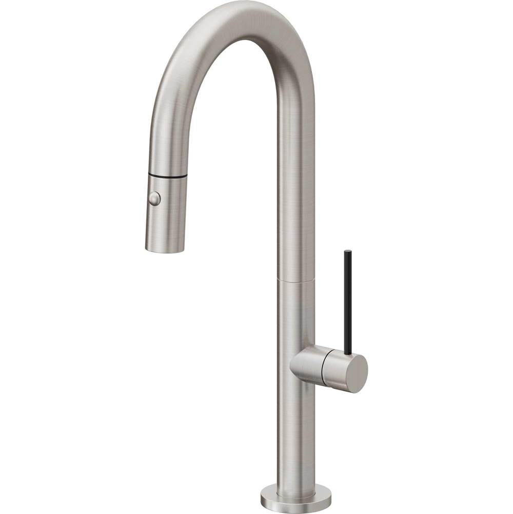 California Faucets Pull-Down Prep/Bar Faucet with Button Sprayer
