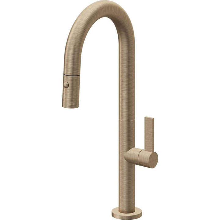 California Faucets Pull-Down Prep/Bar Faucet with Button Sprayer