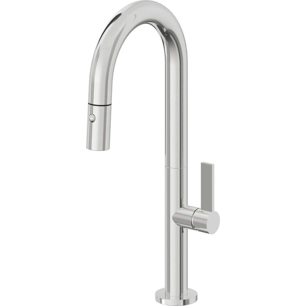 California Faucets Pull-Down Prep/Bar Faucet with Button Sprayer