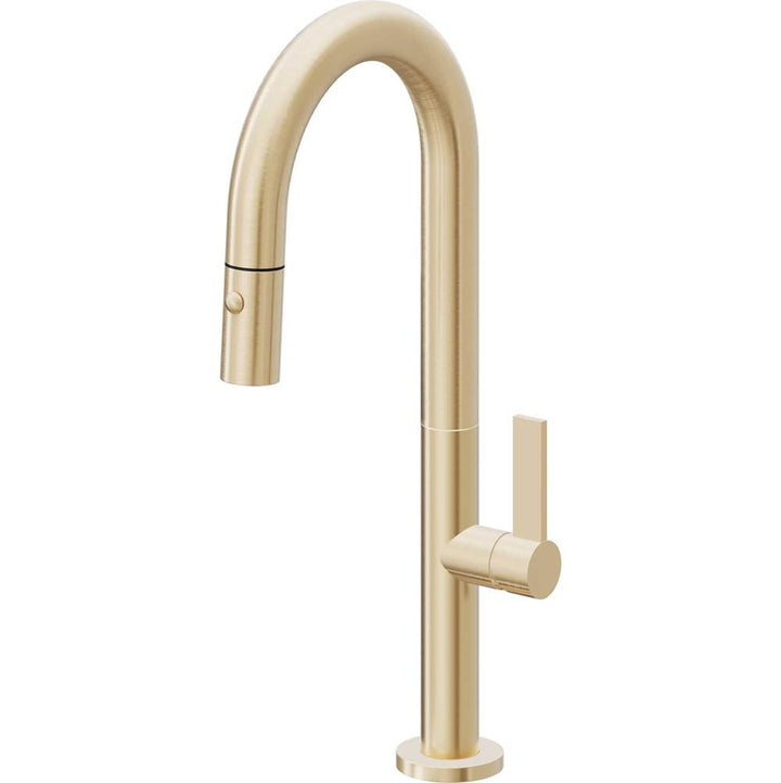 California Faucets Pull-Down Prep/Bar Faucet with Button Sprayer