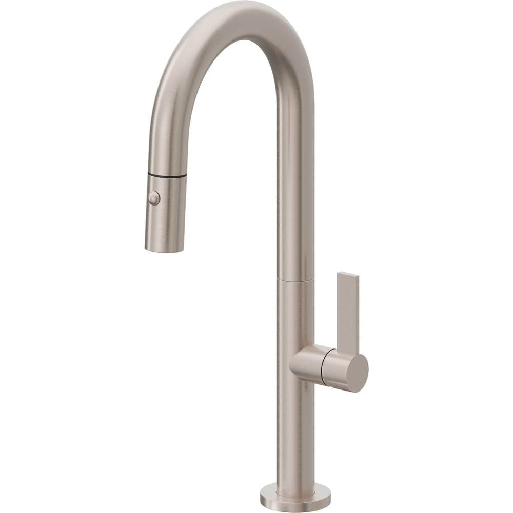 California Faucets Pull-Down Prep/Bar Faucet with Button Sprayer