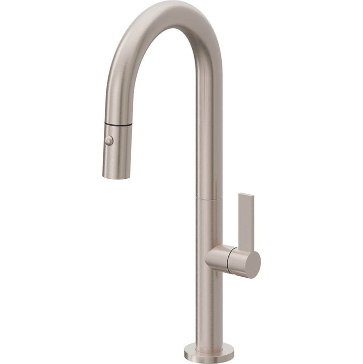 California Faucets Pull-Down Prep/Bar Faucet with Button Sprayer