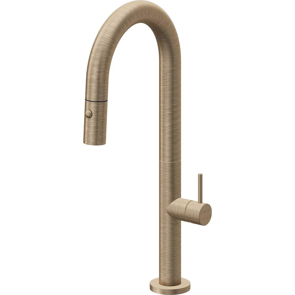 California Faucets Pull-Down Prep/Bar Faucet with Button Sprayer