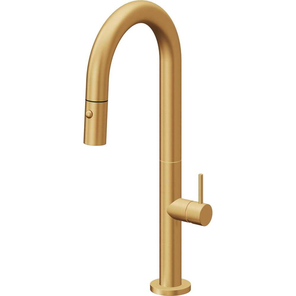 California Faucets Pull-Down Prep/Bar Faucet with Button Sprayer