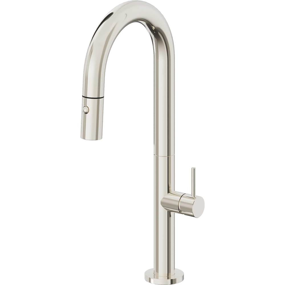 California Faucets Pull-Down Prep/Bar Faucet with Button Sprayer