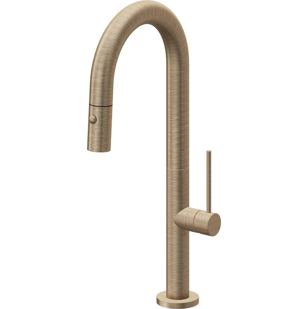 California Faucets Pull-Down Prep/Bar Faucet with Button Sprayer