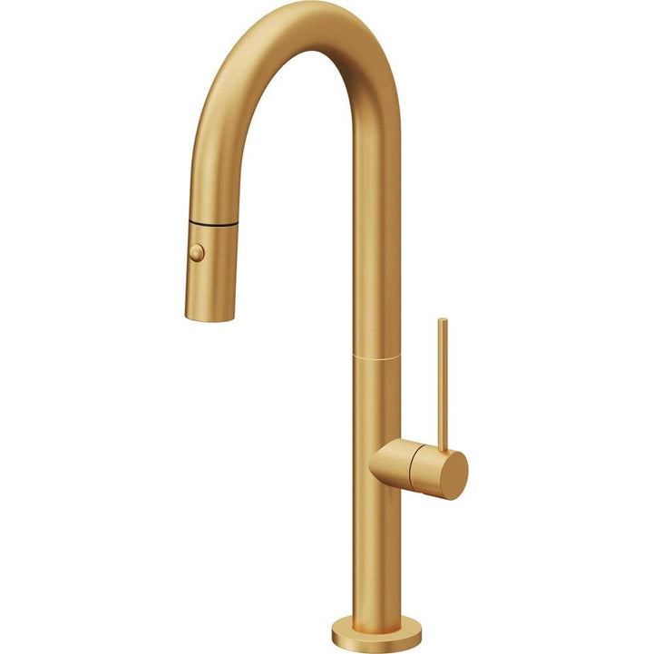 California Faucets Pull-Down Prep/Bar Faucet with Button Sprayer