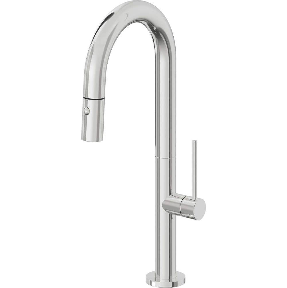 California Faucets Pull-Down Prep/Bar Faucet with Button Sprayer