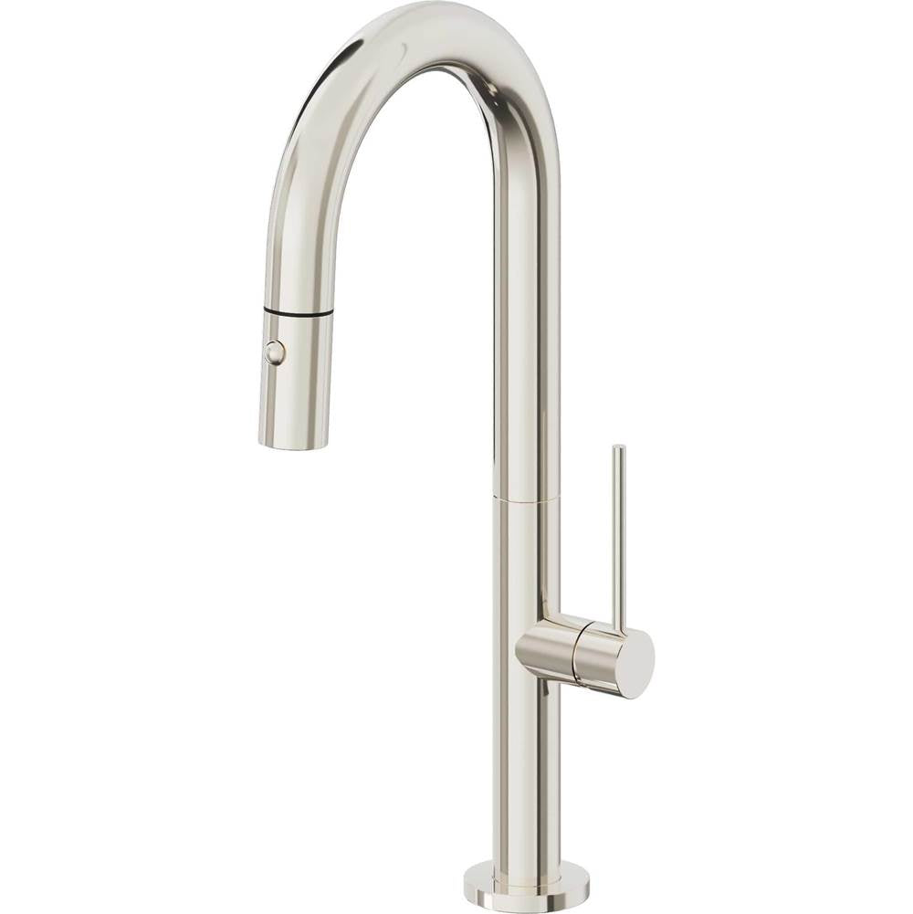 California Faucets Pull-Down Prep/Bar Faucet with Button Sprayer
